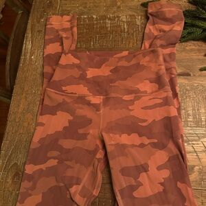 lululemon athletica single lined align red Camouflage Leggings 27” inseam
